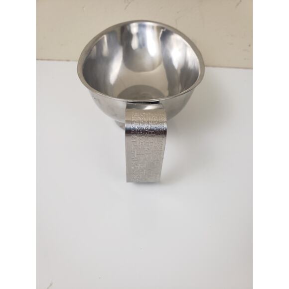 THC Korea Stainless Steel Gravy Sauce Dish Crosshatch Pattern # 44-1541 - Picture 3 of 10